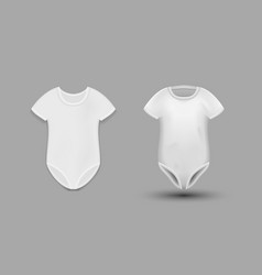 Slim And 3d White Half Sleeve Baby Bodysuit Mockup