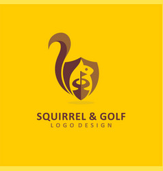 Squirrel And Golf Logo