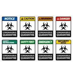 Coronavirus Quarantine Sign Isolate On White