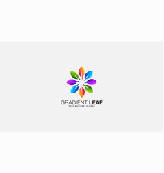 Gradient Leaf Logo Design