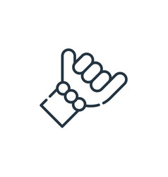 Hang Loose Hand Icon Isolated On White Background