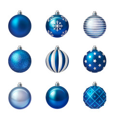 Realistic Christmas Balls Set