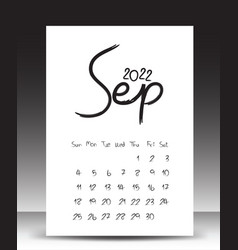 September 2022 Template Desk Calendar 2022