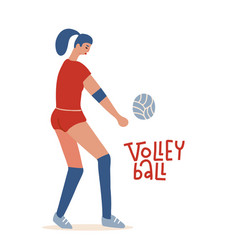 Young Woman Playing Volleyball Professional