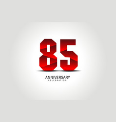 85 Year Anniversary Celebration Logo Red