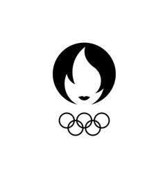 Paris 2024 Official Olympic Game Logo Black Symbol