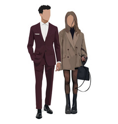 Stylish Couple Of Young People Man And Woman On A