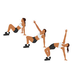 Woman Doing Bridge And Twist Exercise