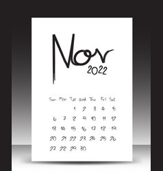 November 2022 Template Desk Calendar 2022 Template