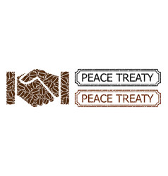 Peace Treaty Distress Seal Stamps With Notches