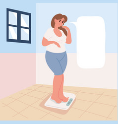 Woman Scared On The Bathroom Scale