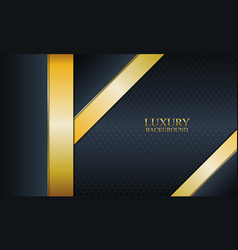 Abstract Luxury Dark Navy And Golden Stripes