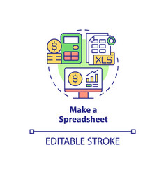 Make Spreadsheet Concept Icon