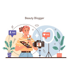 Video Beauty Blogger Concept Internet Celebrity