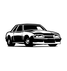 1990 Mustang Car Logo Silhouette Design