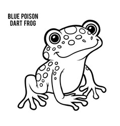 Coloring Book Blue Poison Dart Frog