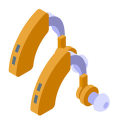 Deaf Support Icon Isometric Aid Ear