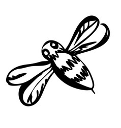 Graphic Of Silhouette Honey Bee