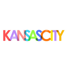 Kansas City Name City On A White