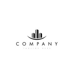 Minimal Building Office Line Logo Design