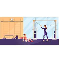 Fitness Club Concept With Gym Space Women Traning