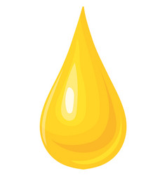 Oil Drop Cartoon Icon Golden Serum Yellow Liquid