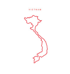 Vietnam Editable Outline Map