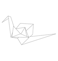 Origami Crane Outline Icon