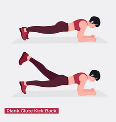 Plank Glute Kick Back Exercise