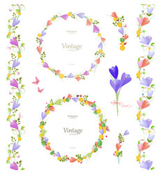 Spring Floral Collection With Crocus Elegante Set