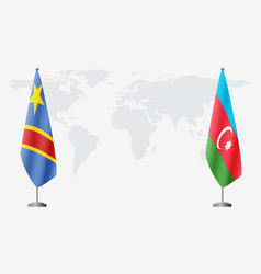 Democratic Republic Of Congo And Azerbaijan Flags