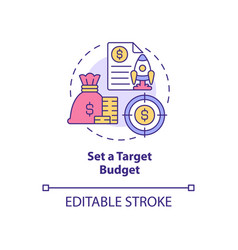 Set Target Budget Concept Icon