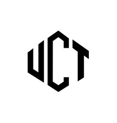 Uct Letter Logo Design With Polygon Shape