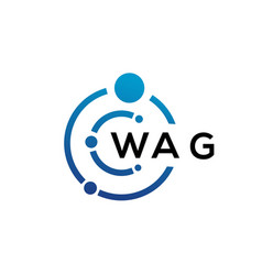 Wag Letter Technology Logo Design On White