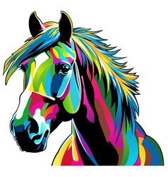 Colorful Portrait Of A Horse