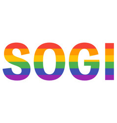 Lgbt Rainbow Colors And Sogi Logo