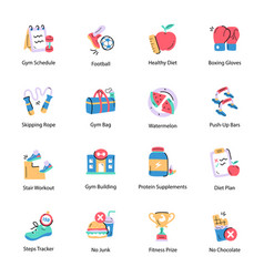 Pack Of Gym Hand Drawn Icons