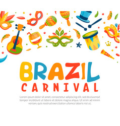 Brazilian Rio Carnival Design With Drum