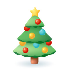 Christmas Tree With Decorations 3d Icon