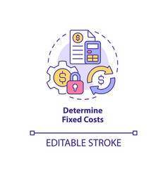 Determine Fixed Costs Concept Icon