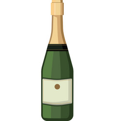 Champagne Bottle On A White Background