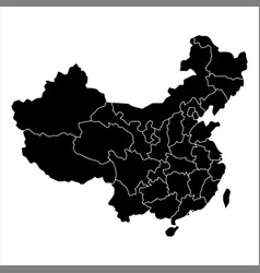 China Political Map Low Detailed