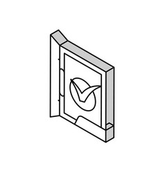 Folder Check Mark Isometric Icon