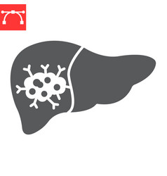 Liver Cancer Glyph Icon