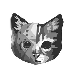 Black And White Cat Mask Design Cartoon