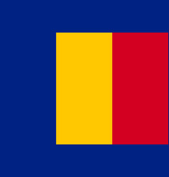 Chad Flag Official Colors Flat