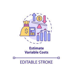 Estimate Variable Costs Concept Icon