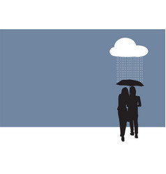 Couple Sharing An Umbrella