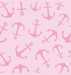 Cute Pink Anchor Pattern Seamless Pattern