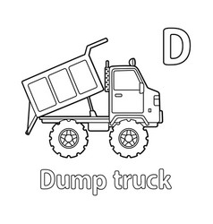 Dump Truck Alphabet Abc Coloring Page D